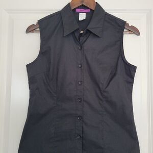 ‎MOJO  Black Top  button down shirts size M